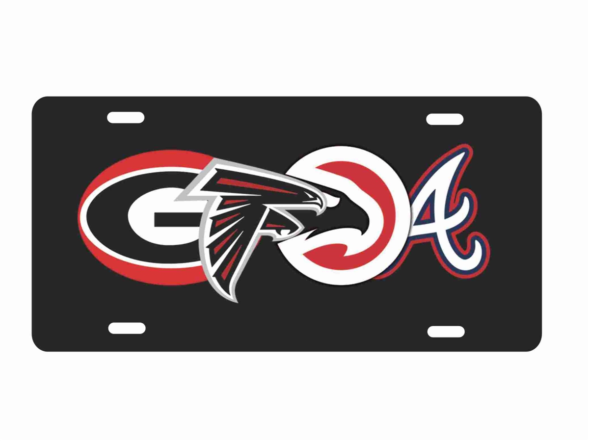 Atlanta Sports Combined Logo personalized novelty license plate Decorative License