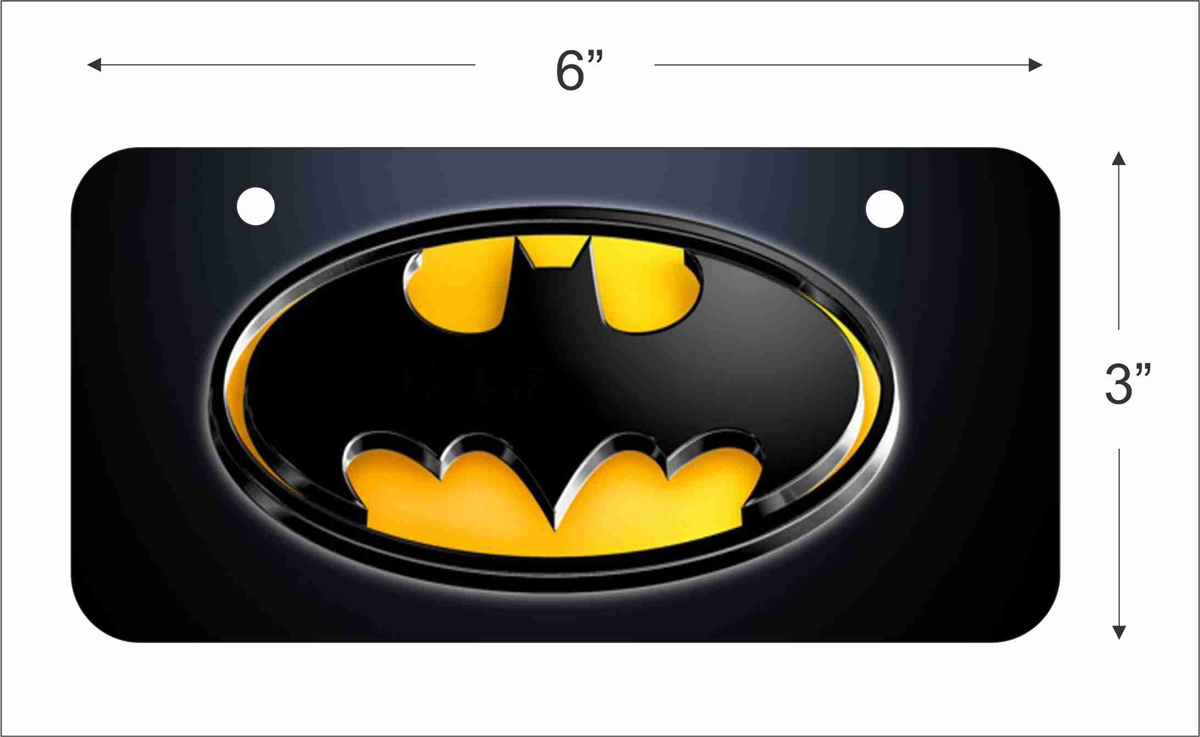 Batman Mini License Plate for Bicycles, Bikes, Wheelchairs, Golf Carts  personalized with your design custom vanity Decorative plate