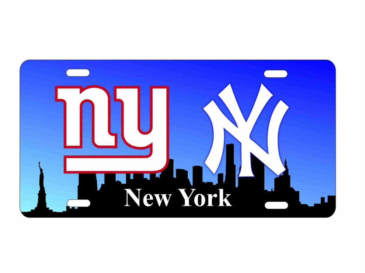 New York Baseball Yankees Logo MLB 12x6 Auto Metal License Plate