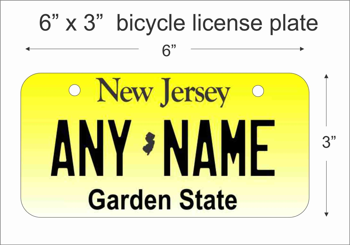  InkMyPlate Personalized New Jersey Small License Plate